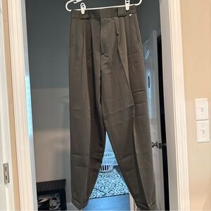 Women's Wide Leg Suit Pants Casual Loose High Waisted 32 Waist X 32 Long